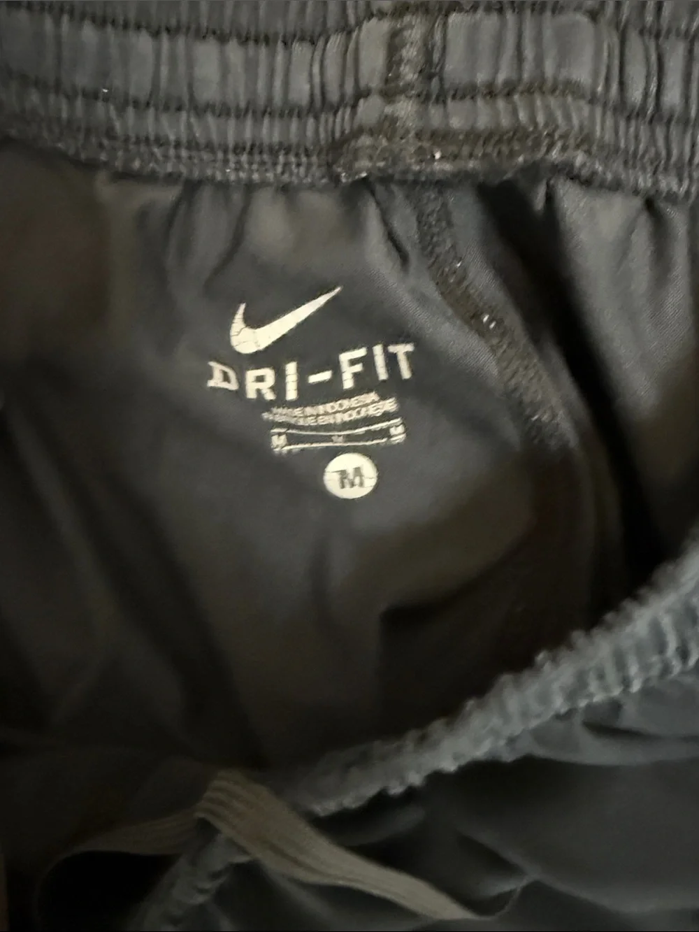 Nike Black Dri-FIT Light Weight Zippered Joggers with White Branding